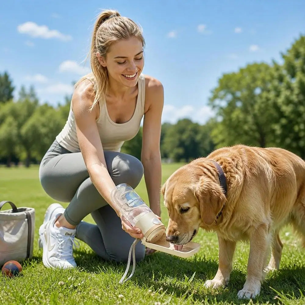 2-in-1 Foldable Pet Water Bottle & Bowl | 360ml/560ml Travel Pet Travel Bottle Nixie