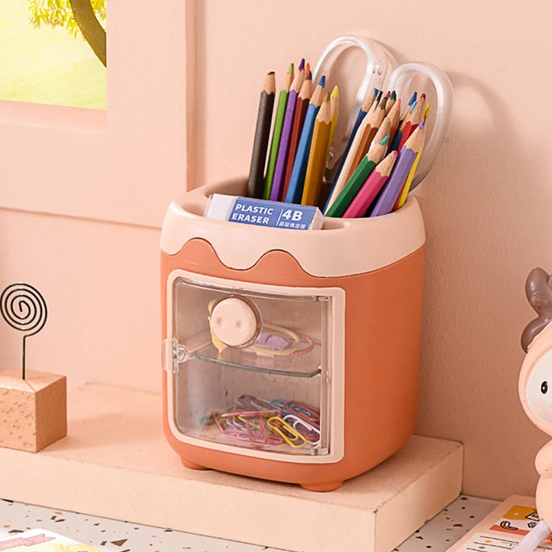 Cute Bear Pencil Holder & Multipurpose Desk Organizer Box Desk Organizer Nixie