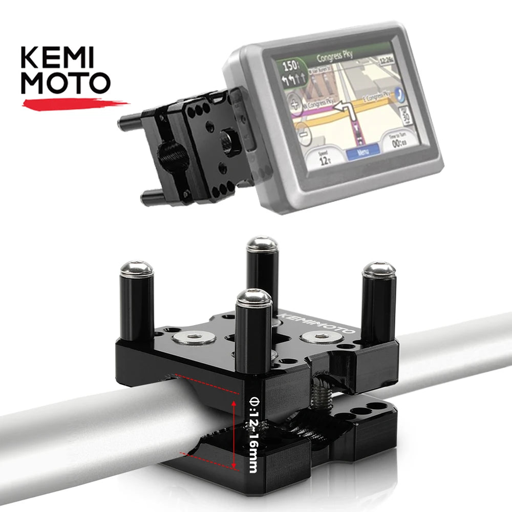 Motorcycle GPS Mount AMPS Bar Clamp 12/14/16mm Yamaha BMW GPS Mount Bracket Nixie