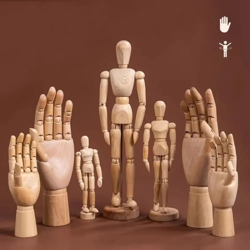 Poseable Wooden Artist Mannequin – Multiple Sizes Drawing Figure Artist Drawing Mannequin Nixie
