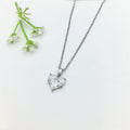 Women's Heart Pendant Necklace – Stainless Steel Collarbone Chain Heart Pendant Necklace Nixie XL1200-295