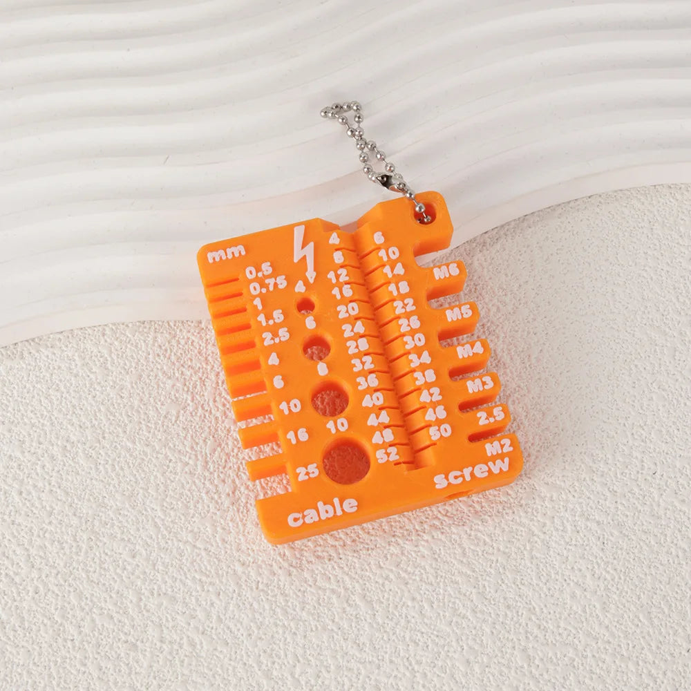Double Sided Wire Gauge Screw Measuring Tool & Thickness Ruler Wire Gauge Ruler Nixie Orange 5PCS