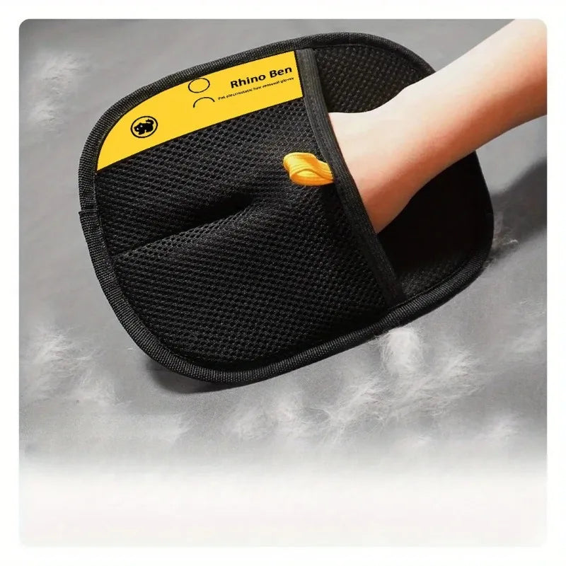 Double-Sided Pet Grooming Glove & Cat Hair Removal Brush Pet Grooming Glove Nixie