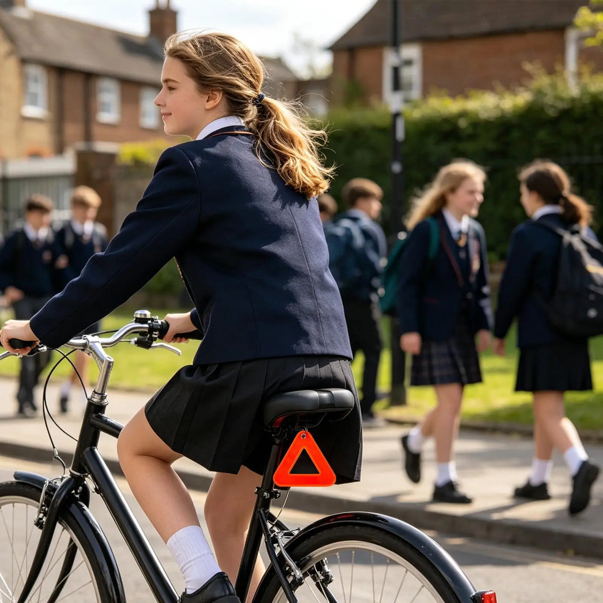 Reflective Triangle Pendant – High Visibility Cycling Safety Tag