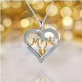 Silver Plated Zircon Heart Pendant Necklace | Gift for Mum Pendant Necklace Nixie Default Title