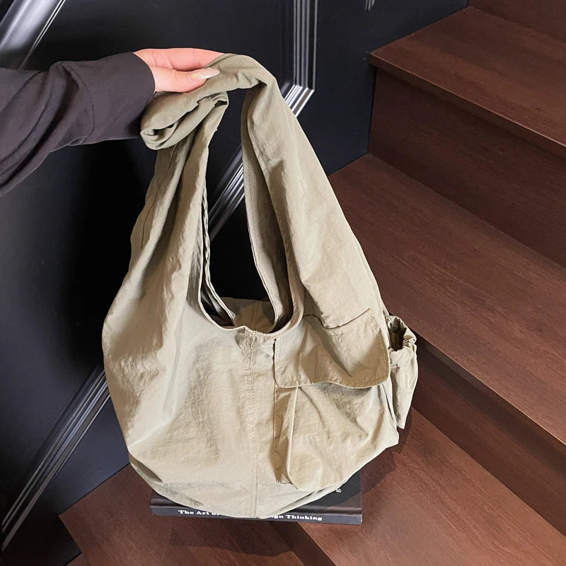 Japanese-Style Large Capacity Nylon Tote Crossbody Bag Tote Crossbody Bag Nixie