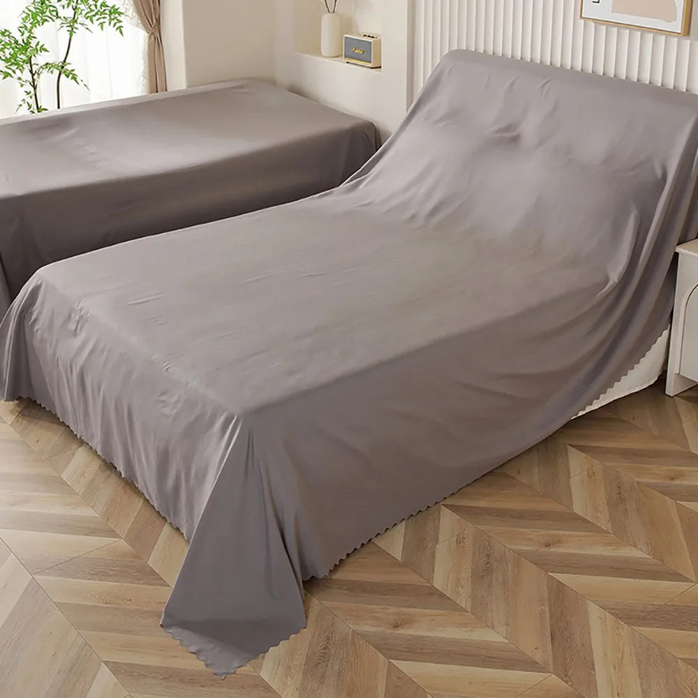 Breathable Furniture Dust Cover – Large Grey Dustproof Cloth