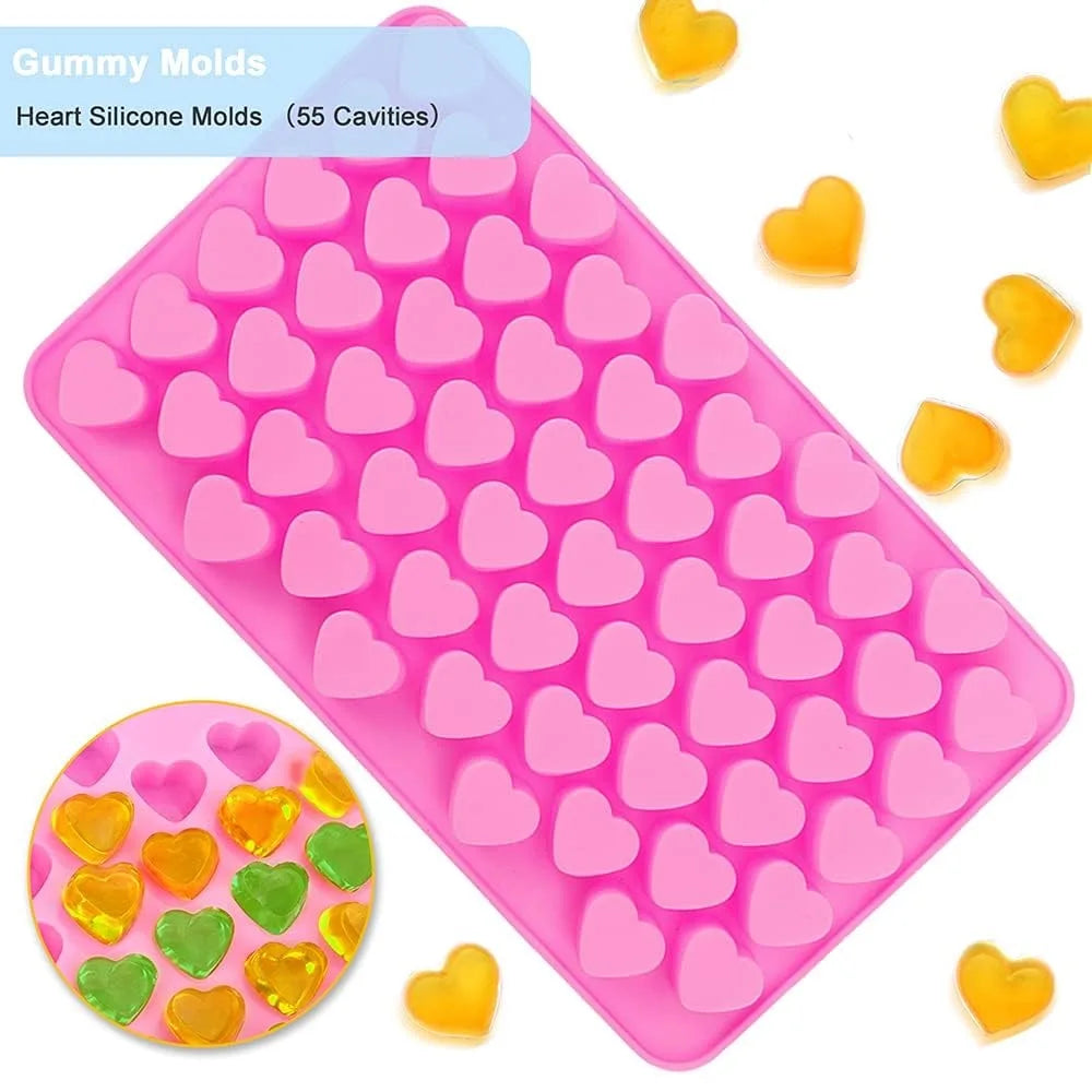 Mini Silicone Candy Molds with Dropper – Gummy Bear & Chocolate Silicone Baking Molds Nixie