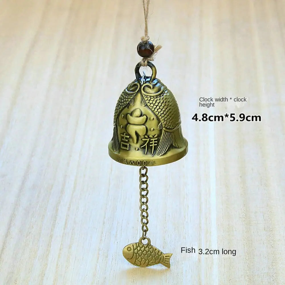 Handmade Dragon & Fish Temple Wind Bell – Retro Wall Décor