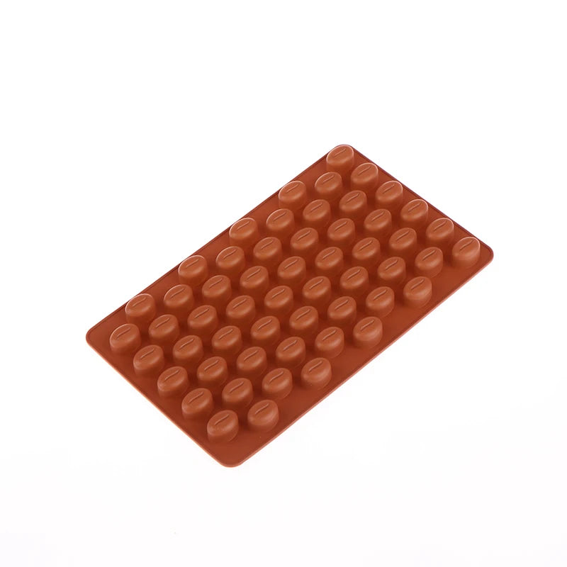 55-Cavity Coffee Bean Silicone Mold – Chocolate, Ice & Candy Silicone Baking Mold Nixie Coffee