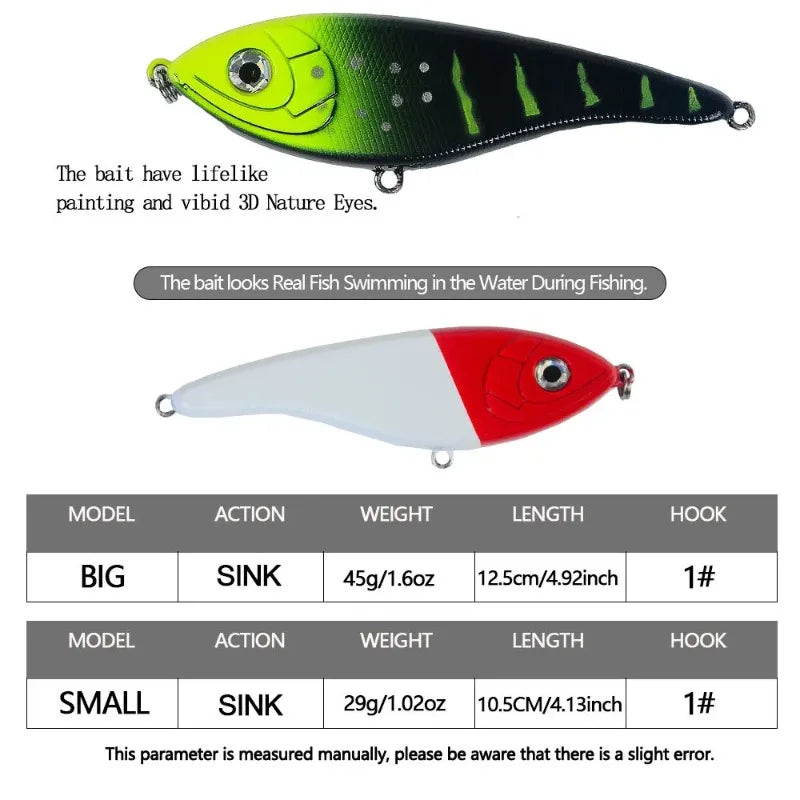Nixie Sunken Vib Slow-Sinking Vibration Lure | All-Water Fishing Fishing Lure Nixie