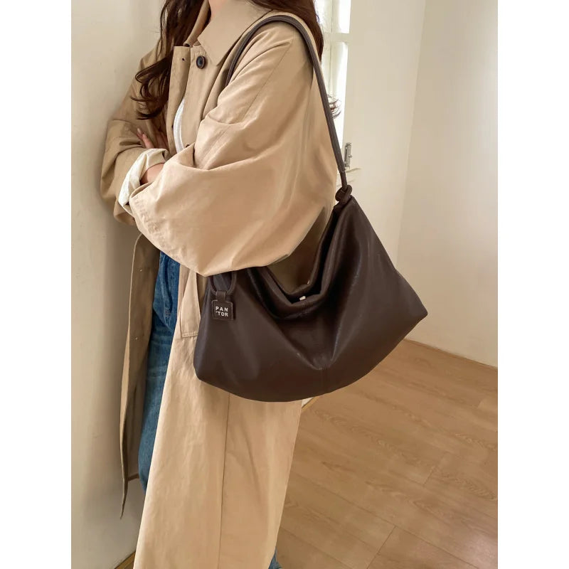 Large Capacity PU Leather Shoulder Crossbody Tote Bag – Nixie Shoulder Crossbody Tote Nixie