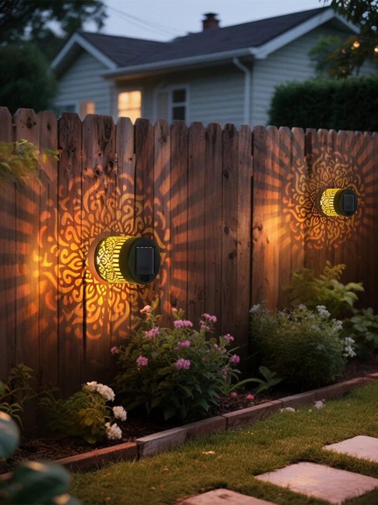 Solar Mandala Outdoor LED Wall Lamp – Waterproof Garden Light Solar Outdoor Wall Light Nixie