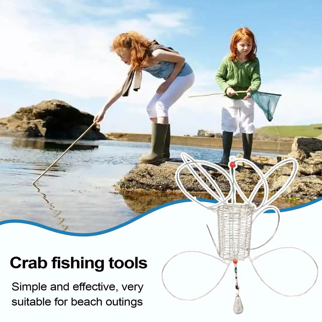 Stainless Steel Crab Snare Trap – Fishing Rod Cage Net Crab Trap Snare Nixie