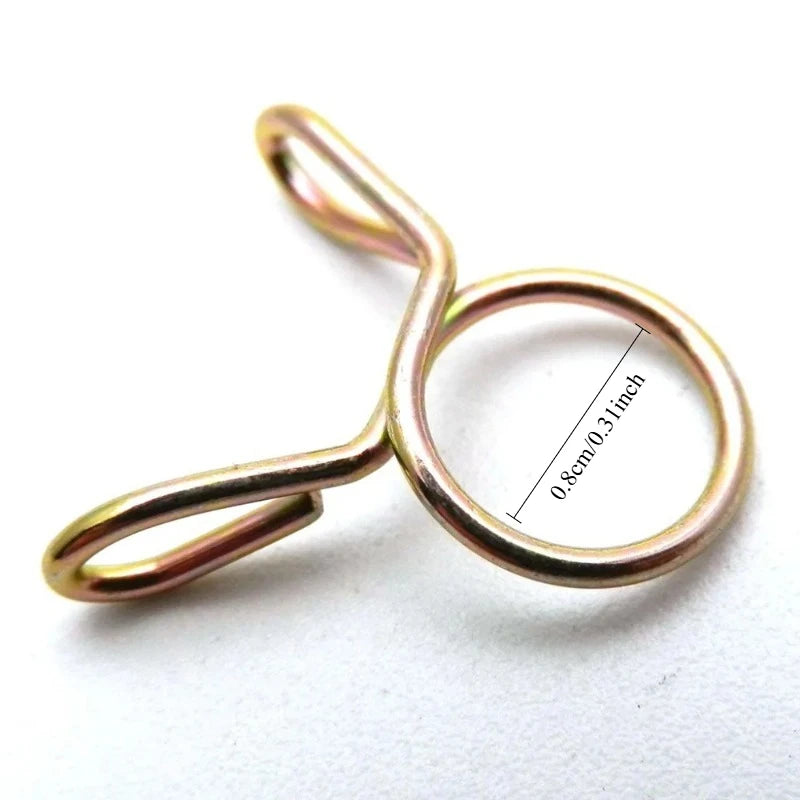 8mm Fuel Line Spring Hose Clamps for Motorcycle ATV Scooter Fuel Line Clamps Nixie