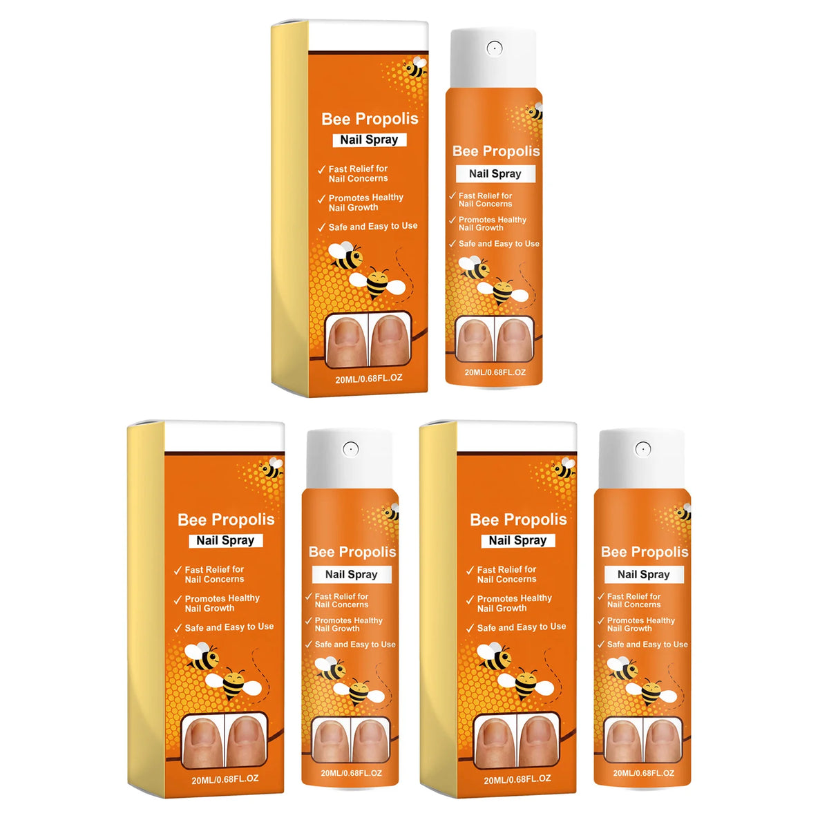 Bee Propolis Nail Spray – Nourishing Nail & Cuticle Care Nail Treatment Spray Nixie 3pcs