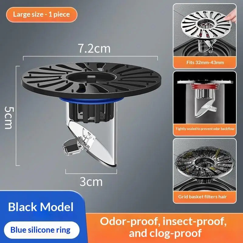 Anti-Odor Floor Drain Cover with Removable Filter Basket Floor Drain Cover Nixie A5