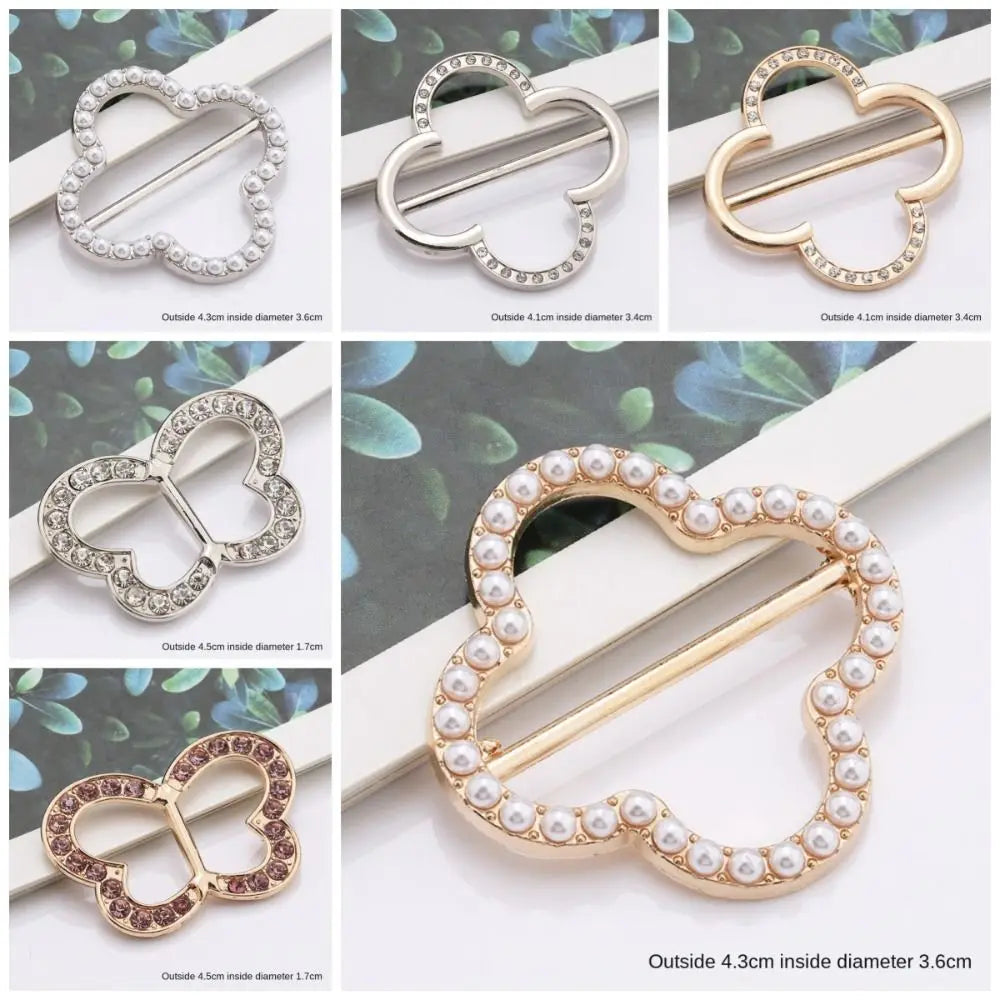 Pearl Scarf Ring Clip & Tie Buckle for Women – Gold & Silver Scarf Ring Clip Nixie