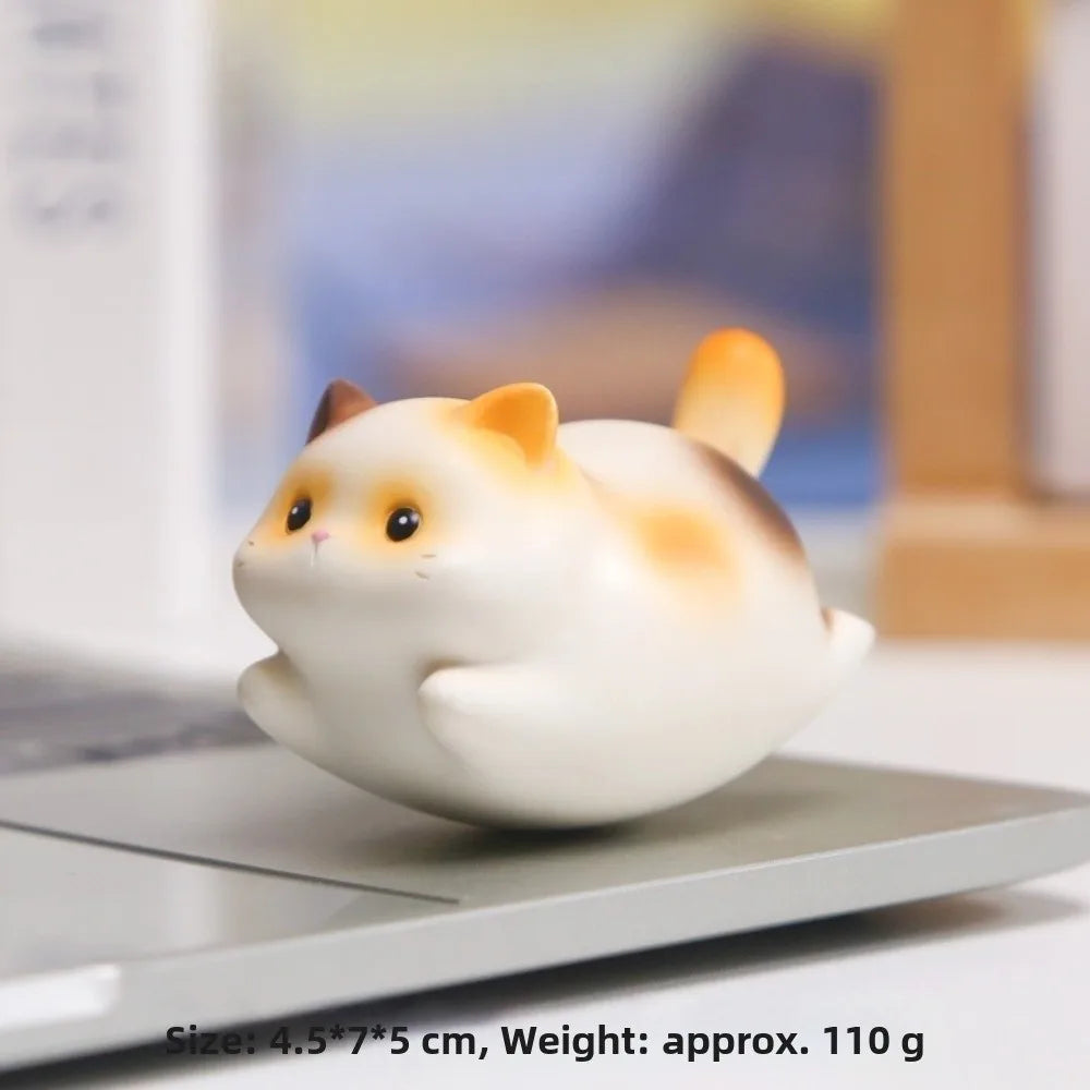 Cartoon Lucky Cat Rocking Figurine – Mini Resin Cat Doll Décor Cat Rocking Figurine Nixie 1