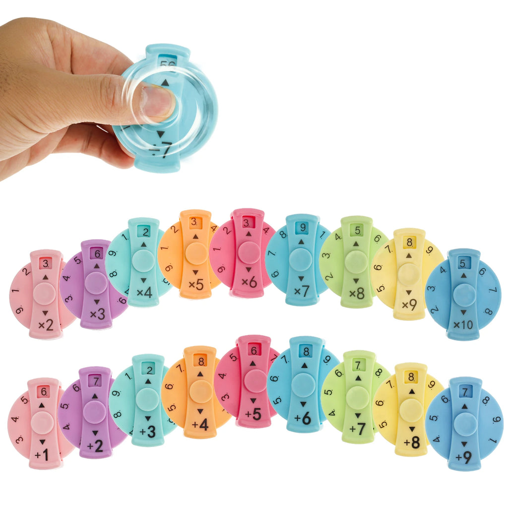 9-Pack Math Fact Spinners – Add, Subtract, Multiply & Divide Math Learning Spinner Nixie