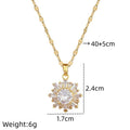 Geometric Snowflake Pendant Necklace – Gold Clavicle Chain Pendant Necklace Nixie XL2606-894