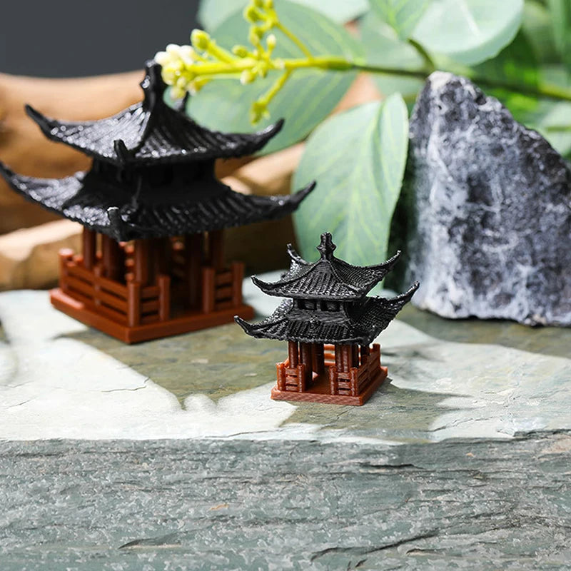 Mini Pagoda Statue – Zen Garden, Bonsai & Aquarium Decor Garden Statue Figurine Nixie