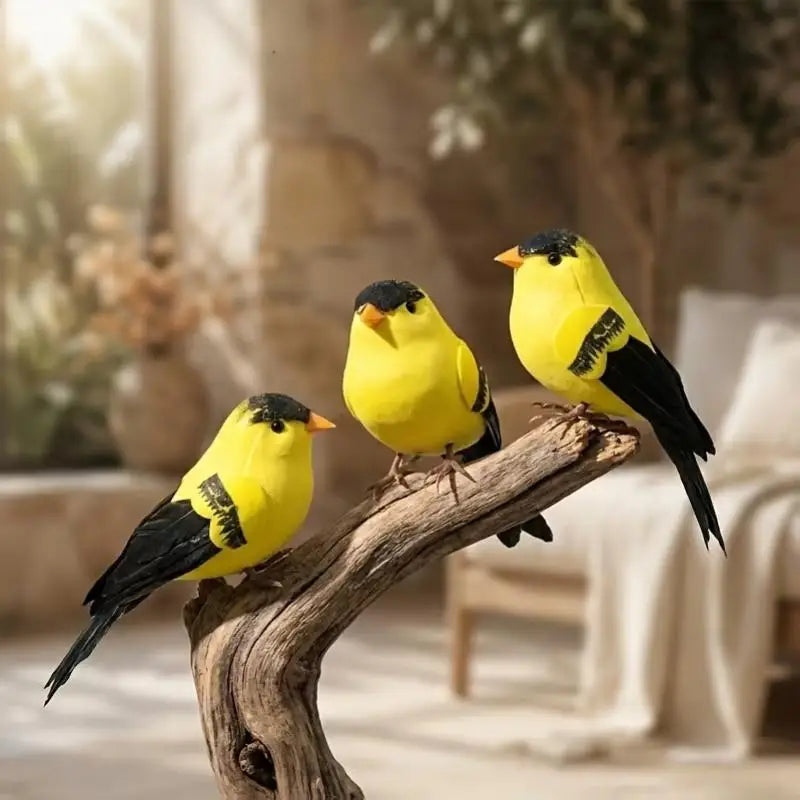 Artificial Golden Oriole Bird Clip – Realistic Feather Decor Decorative Bird Clip Nixie