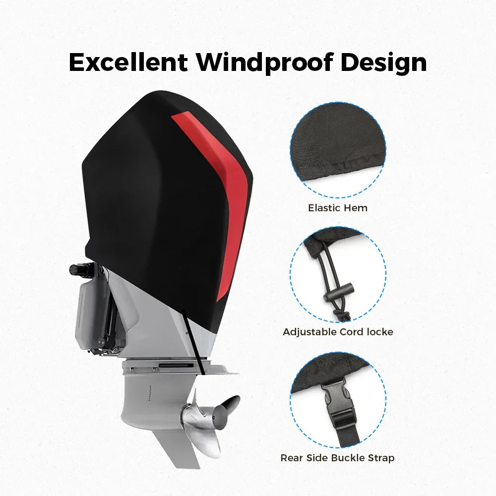 KEMITOUR Outboard Motor Cover 900D Waterproof Mercury V8 4.6L Outboard Motor Cover Nixie