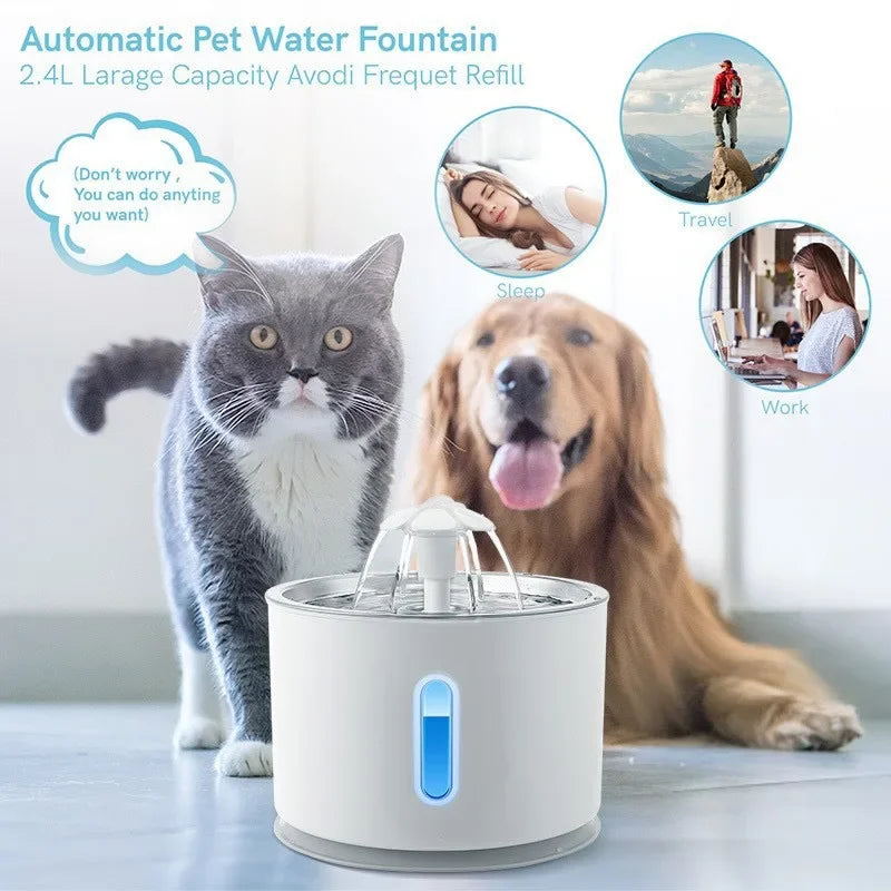 3.4L Stainless Steel Automatic Pet Water Fountain | Nixie Pet Water Fountain Nixie