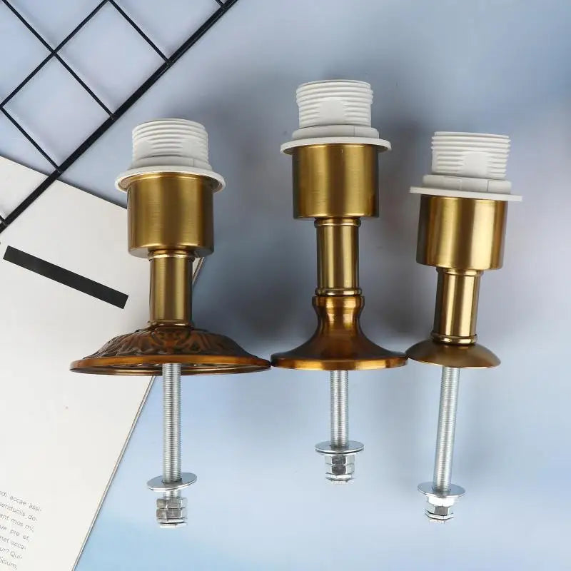 E27 Metal Iron Desk Lamp Holder Fixed Base – DIY Lighting Lamp Holder Base Nixie