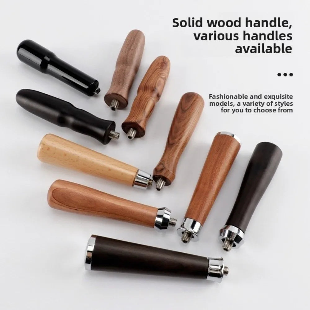 M10 Revolving Solid Wood Portafilter Handle 51/53/58mm Portafilter Handle Nixie
