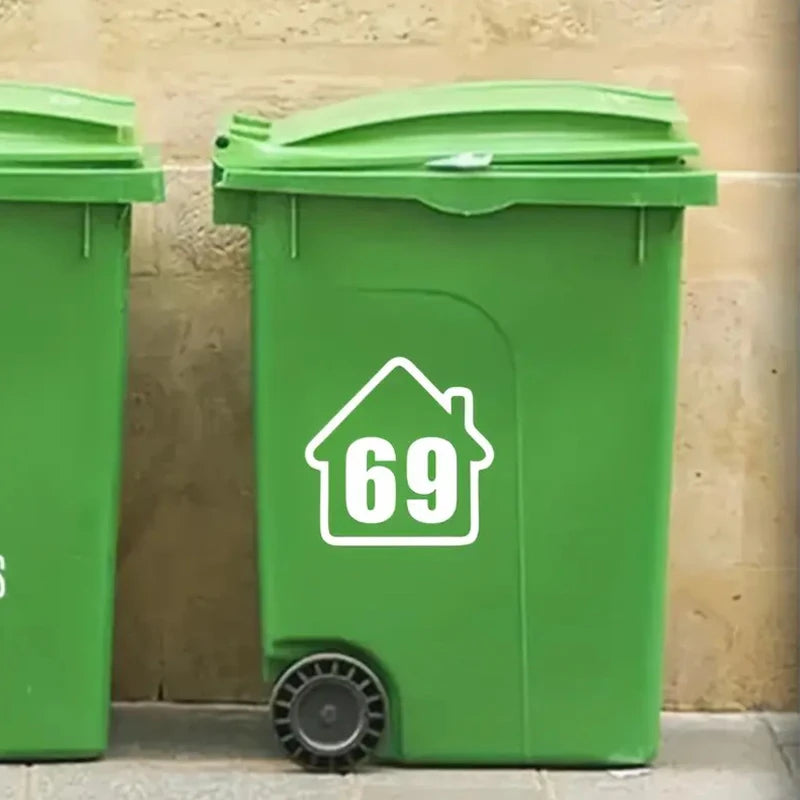 Weatherproof Wheelie Bin Number Stickers – DIY Self-Adhesive