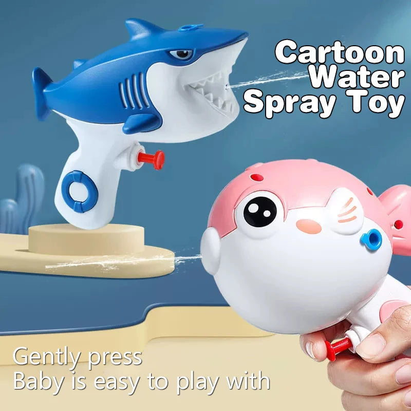Kids Cartoon Squirt Water Toy – Puffer Fish & Shark Beach Fun Kids Water Squirt Toy Nixie