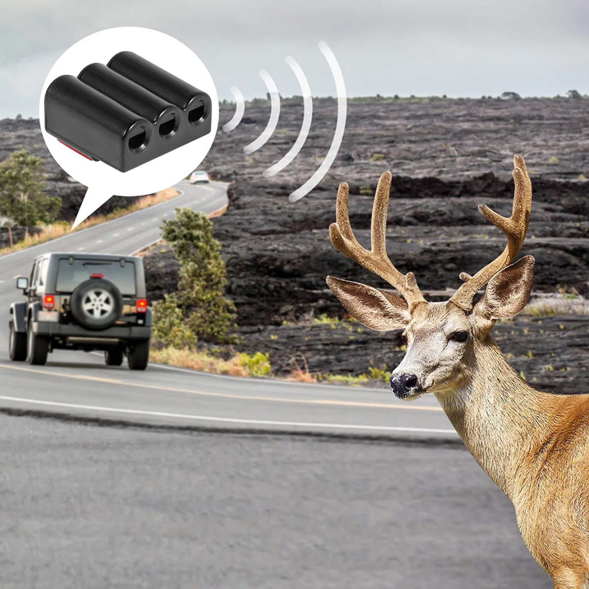 4-Pack Deer Alert Whistles – Universal Car Animal Warning Device