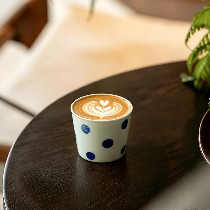 Blue & White Gourd Ceramic Latte Cup | Chinese Style Ceramic Latte Cup Nixie
