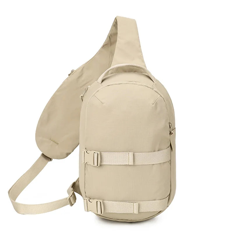Nixie Large Crossbody Chest Bag – Unisex Outdoor Sports Sling Crossbody Chest Bag Nixie Khaki