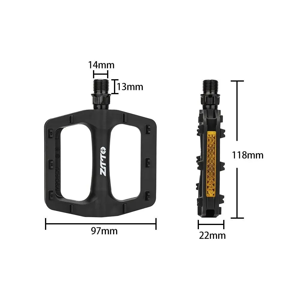 Nylon Bike Pedals Anti-Slip 9/16" Sealed Bearing Cycling Pair Bike Pedals Nixie