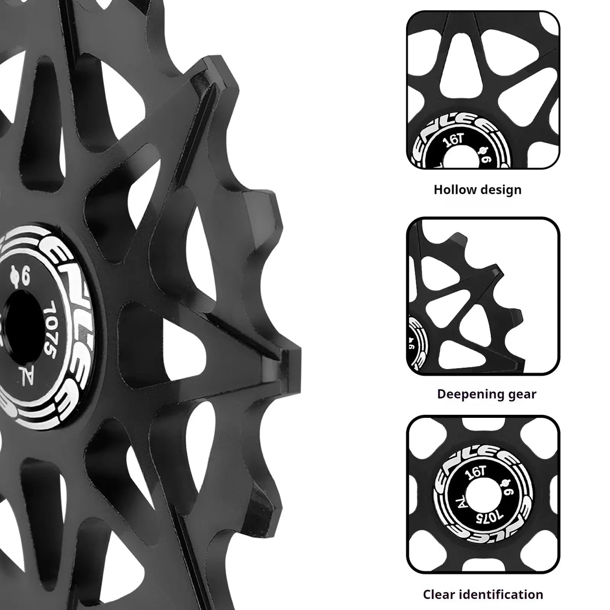 ENLEE Ceramic Bearing Aluminum Jockey Wheel – MTB Derailleur Pulley Derailleur Jockey Wheel Nixie