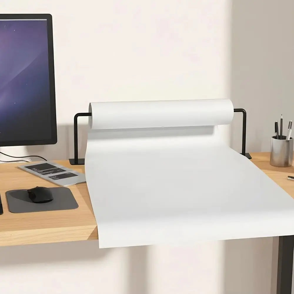 Metal Paper Roll Holder Adjustable Table Clamp Mount