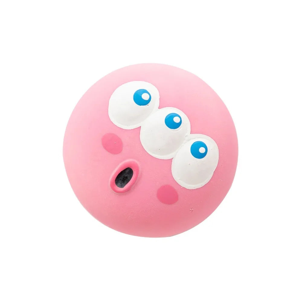 Eco Latex Squeaky Dog Toy Ball – Cartoon Chew & Fetch Toy Dog Squeaky Toy Nixie