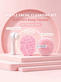 3-in-1 Facial Cleansing Kit – Silicone Brush, Sponge & Puff