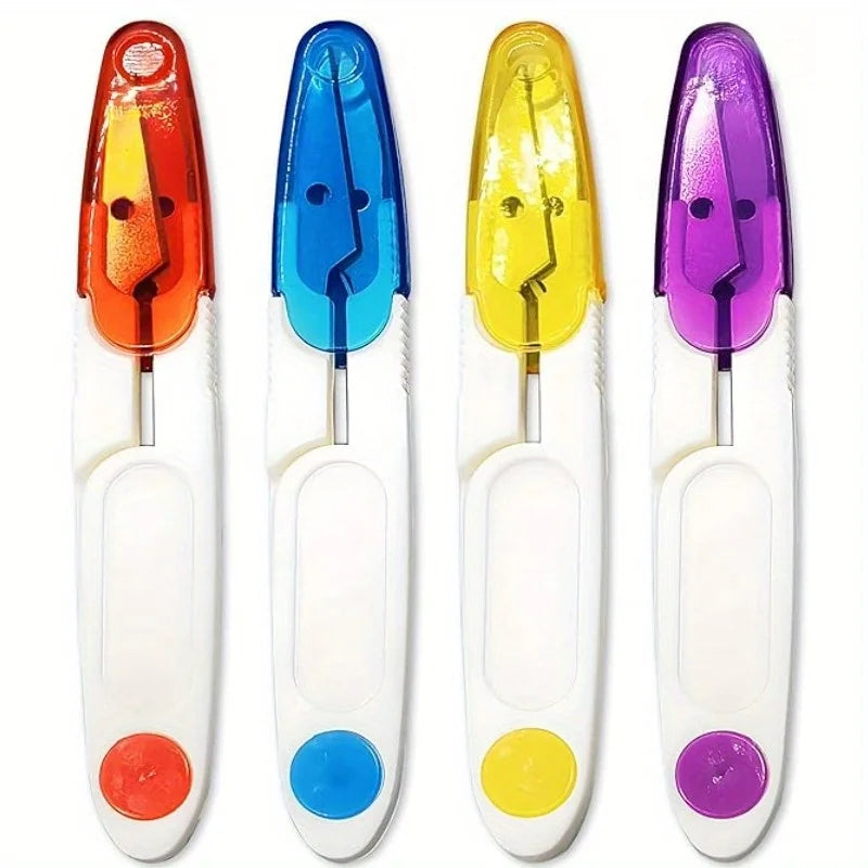 4-Piece Sewing Scissors Set with Safety Cover – Craft & Embroidery