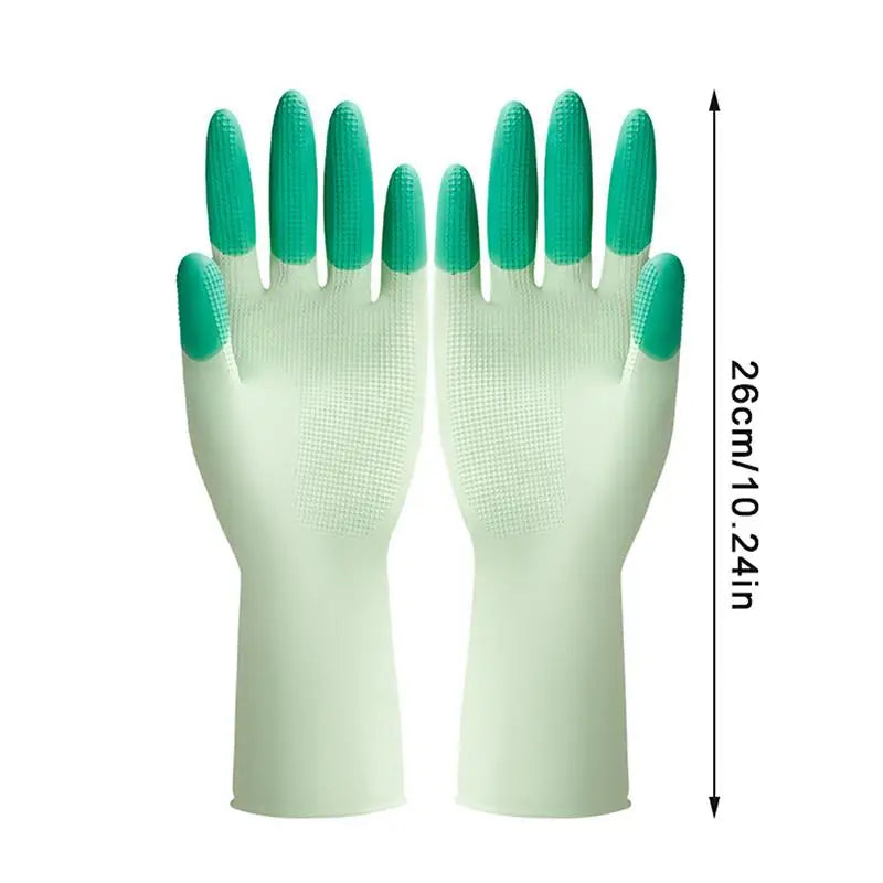 Cute Bear Waterproof PVC Kitchen Gloves – Non-Slip Cleaning Household Cleaning Gloves Nixie