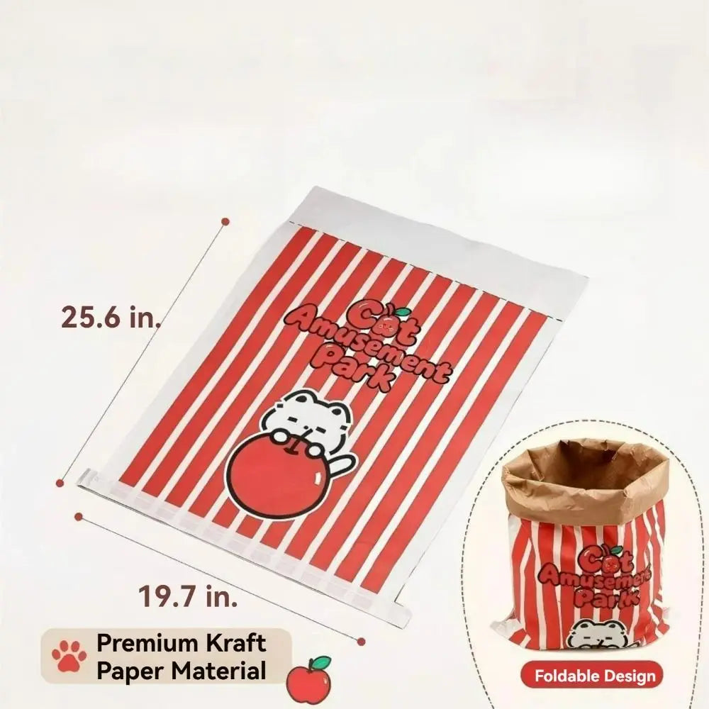 Kraft Paper Cat Tunnel Crinkle Hide & Seek Toy – 65×50cm Cat Tunnel Toy Nixie