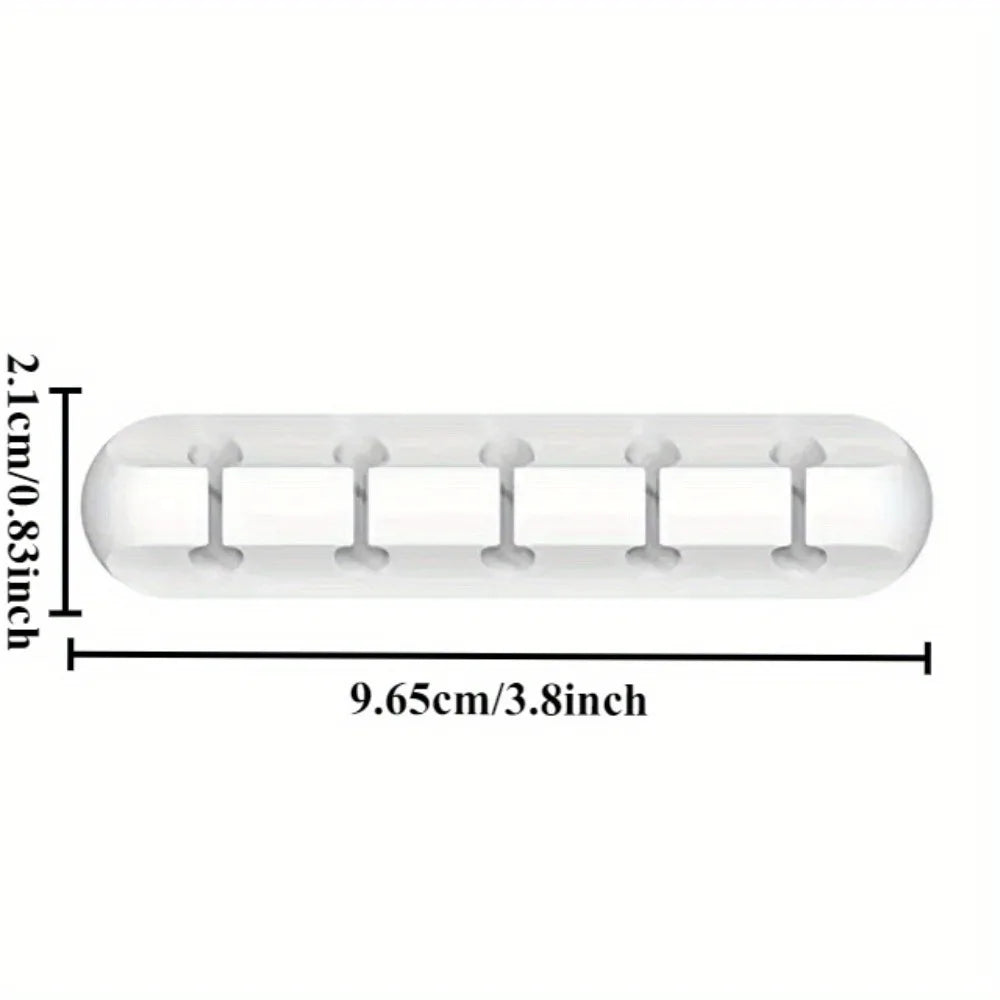 2PCS Self-Adhesive Silicone USB Cable Organizer Clips