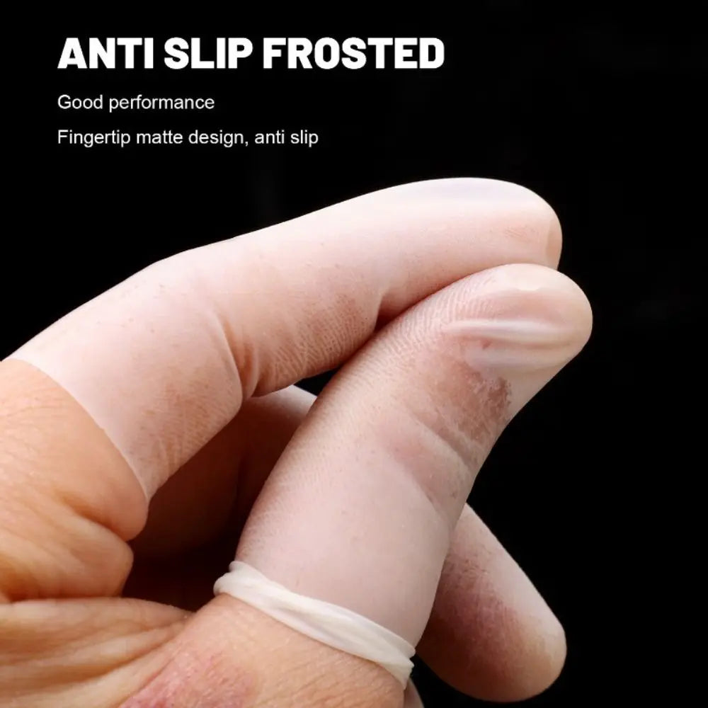 50Pcs Disposable Latex Finger Sleeves – Non-Slip Frosted Cots Latex Finger Cots Nixie