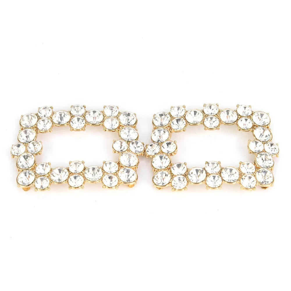 Crystal Rhinestone Shoe Clips – Removable Buckle Charm (2pcs)