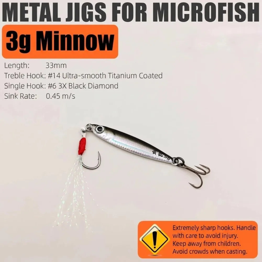 Mini VIB Fishing Lure 3g & 5g Metal Iron Plate Bionic Bait Fishing Lure Nixie