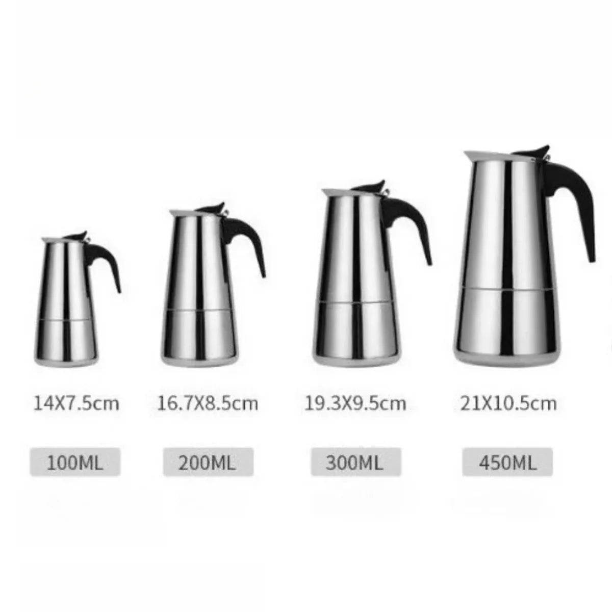 Portable Stainless Steel Moka Pot – Espresso & Tea Maker Moka Pot Coffee Maker Nixie