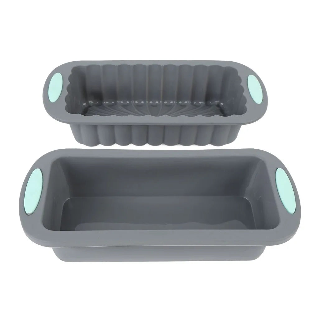 2PCS Silicone Loaf Pan Set – Non-Stick Rectangular Baking Mold